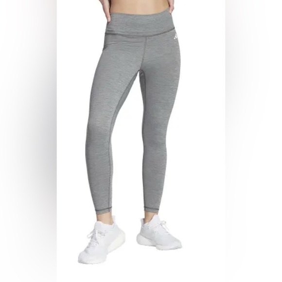 Adidas gray heathered leggings size small - Picture 1 of 2